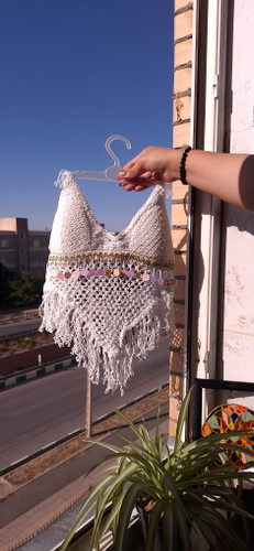 نیمتنه مکرومه بافی
